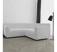 DAHLIA Copridivano angolare elastico/estensibile, Grigio Chiaro