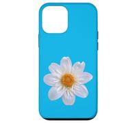 Dahlia Figaro Cherubino Fiore Bianco su Forme Blu Mania Custodia per iPhone 12 mini
