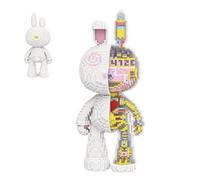 DAHONPA Set di micro blocchi di coniglio, 8000 pezzi, modello meccanico di anatomia degli animali, kit di costruzione biomeccanica a blocchi di orsacchiotti, regalo decorativo personalizzato per