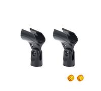 Dahszhi 2 piccole clip universali per staffa, supporto per microfono con clip da 5/8" maschio a 3/8" femmina adattatore a vite per microfono con cavo da 2,1 cm a 3,3 cm/21-33 mm