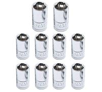 Dahszhi Set di 10 inserti per chiavi a bussola, 1/4", 10 mm