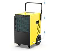 DAHTEC Deumidificatore Industriale 50 L/24 h con Pompa Integrata | Deumidificatore Professionale per Grandi Ambienti fino a 150 m²/380 m³, per Cantina, Casa e Cantiere, con Scarico Continuo