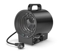 DAHTEC Termoventilatore 2000W - Stufetta Elettrica Portatile - Riscaldamento Industriale - Maniglia, Termostato e Protezione da Surriscaldamento (Nero)