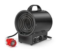 DAHTEC Termoventilatore 5000W - Stufetta Elettrica Portatile - Riscaldamento Industriale - Maniglia, Termostato e Protezione da Surriscaldamento (Nero)