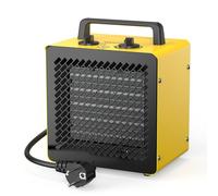 DAHTEC Termoventilatore Basso Consumo 3000 W - Mini Stufetta Elettrica | Compatto Ceramico Riscaldamento - Termostato e Protezione da Surriscaldamento - per Casa, Bagno o Officina, Gialla