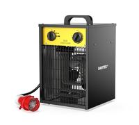 DAHTEC Termoventilatore Industriale 5000 W - Radiatore Elettrico - Basso Consumo - Termostato e Protezione da Surriscaldamento - per Casa, Serra o Il Cantiere