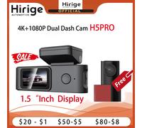 Dahua 4K 1080P Dual Dash Cam HIRIGE Telecamera anteriore e posteriore con controllo APP WiFi Modalità di parcheggio 24HP Visione super notturna Schermo da 3 pollici