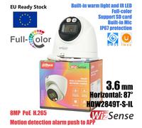 Dahua 8MP Smart Dual Light Telecamera di rete WizSense con bulbo oculare a focale fissa