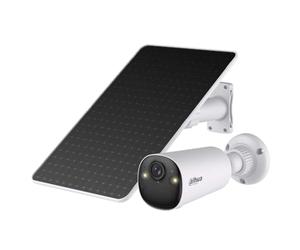 Dahua Apollo Bullet C1 4G Kit intelligente 4MP LTE / 4G Telecamera di sicurezza a batteria con AOV e pannello solare incluso (bianco)