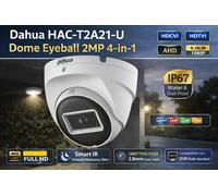 Dahua HAC-T2A21-U Dome Eyeball hdcvi ibrida 4in1 full hd 2MP 2.8mm IP67 IR