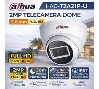 Telecamera Dome Dahua IBRIDA 2.8mm AHD TVI CVI CVBS 5MPx UTC IP67 IR 25 Metri