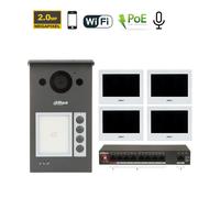 Dahua Kit videocitofonico IP - Wi-Fi Posto esterno VTO3311Q-WP + Switch