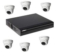 DAHUA Kit XVR 8CH Plus 6 DOME 5 MPX - SISTEMA DI REGISTRAZIONE DI SORVEGLIANZA - Cablato - Compatibile con Telecamera a Cupola, Bullet, Banda, PTZ, Fotocamera IP - Outdoor