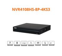 Dahua registratore IP 8 canali 4K PoE - NVR4108HS-8P-4KS3 (4K) T (EU)