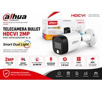 Dahua | DH-HAC-HFW1200CMP-IL-A-0280B-S6 | Fotocamera 4 in 1 da 2 MP da esterno | Bianco