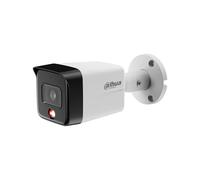 Dahua Telecamera IP Smart Dual Light da 6 MP per esterni con rilevamento umano, microfono integrato, visione notturna IR e luce calda 30 m, ottica fissa 2,8 mm, protezione IP67, alimentazione 12 V CC