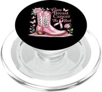 Dai al cancro al seno la consapevolezza del nastro rosa occidentale PopSockets PopGrip per MagSafe