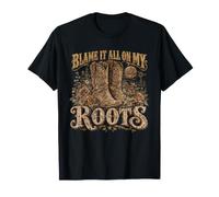 dai La Colpa A Tutte Le Mie Radici Tshirt Rodeo Cowboy Maglietta
