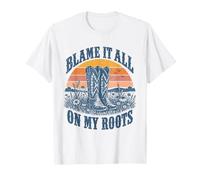 dai La Colpa A Tutte Le Mie Radici Tshirt Rodeo Cowboy Maglietta