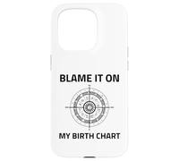 Dai la colpa al mio tema natale Segno solare Astrologia natale nascente Custodia per iPhone 15 Pro