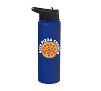 Dai la possibilità alla pizza Stainless Steel Insulated Water Bottle