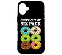 Dai un'occhiata a My Six Pack Donut Amante Palestra Fitness Bodybuilding Custodia per iPhone 16 Plus