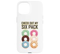 Dai un'occhiata a My Six Pack Donuts Funny Foodie Joke Gym Humor Custodia per iPhone 15