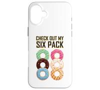Dai un'occhiata a My Six Pack Donuts Funny Foodie Joke Gym Humor Custodia per iPhone 16 Plus