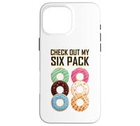Dai un'occhiata a My Six Pack Donuts Funny Foodie Joke Gym Humor Custodia per iPhone 16 Pro Max
