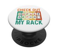 Dai un'occhiata al mio rack - Mahjong Lover Mah Jong Player PopSockets PopGrip Adesivo