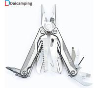 Daicamping DL7 Manico in lega di titanio All'aperto Multi-strumenti Morsetto Coltello pieghevole Forbici Combinazione EDC Multi Tools Pinze