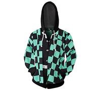 Daiendi Tanjirou Kamado Costume Anime Demon Uomo Felpa Hashira Cosplay Hoodies Halloween Carnevale S