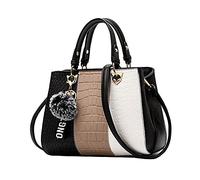 DAIHAN Borse da Donna Borsa a Mano Borse a Tracolla Borse a Spalla PU Pelle Messenger Crossbody Bag Clutch Borsetta Elegante Shopping Viaggio Sacchetto Borsello,Nero,28 * 14 * 20cm