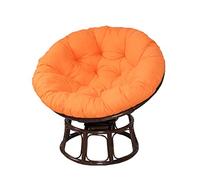 DAIHAN Cuscini per Poltrona Sospesa, Cuscino per Sedile Sospeso Rotondo Imbottito Cuscino Sedia Con Legami Cuscino per Sedia Oscillante Morbido Addensato,Arancia,100x100cm