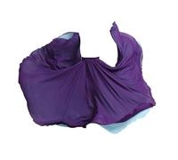 DAIHAN Donna Classica Gonna Lunga e Ampia Flamenco Maxi Stile da Reversibile in Chiffon Double-Face 720 Gradi Costume da Festival per Il Balletto, Allenamento DaZiSkyblu XL