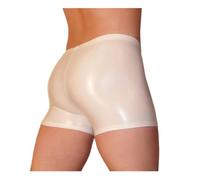 DAIJES Boxer moulant Sexy en Latex Blanc pour Homme (Sans fermeture éclair), Blanc, XL