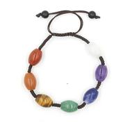 DAIJES Braccialetto di perline di Buddha in cristallo a sette pietre, quadrifoglio, fiore di prugna, perline geometriche, gioielli per le mani - Cilindro piccolo