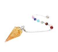 DAIJES Ghiaia di cristallo naturale Resina Cono esagonale Fiore Tuning Ciondolo Chakra Perlina colorata Gioielli yoga, topazio