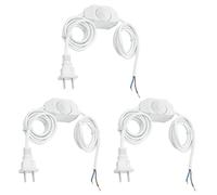 Daijianbin 3 cavi di alimentazione per lampada bianca con interruttore dimmer AC 250 V/110 V, spina US