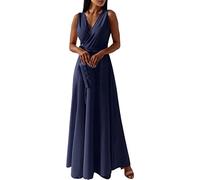 Daikascbny Abiti Donna Estivi Eleganti Cerimonia Abito da Donna Ballo Abiti Cocktail Party da Damigelle Senza Manica Classico Ruffled Vintage Festa Lunghi Sexy Hot Abito Donna Elegante Ballo