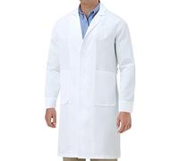 Daikascbny Camicetta Bianca Chimica Lycee Camicetta Medica Lavoro Bianco Chimica Manica Lunga Pulsante Cotone Medico Camicia Medico Unisex con Tasca Infermiera Cosplay Fisico, 01*White, XL