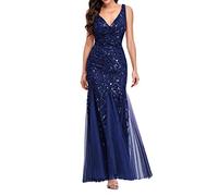 Daikascbny Dresses Donna Festa Confortevole Eleganti Ballo Abiti Spacco Cerimonia Abito da Donna Cocktail Party Classico Lunghi Damigella d'Onore Senza Manica Festa Dresses Donna Eleganti