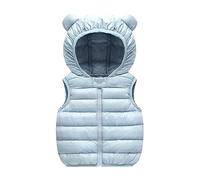 Daikascbny Giacca Invernale Piumino in Piumino con Orecchie da Orso con Cappuccio in Tinta Unita Senza Maniche in Tinta Unita per Neonato Giubbotto Neonato 6 9 Mesi