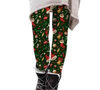 Daikascbny Leggins Cotone Donna Leggings Stampa Natalizio Leggins Natale per Il Tempo Libero di Natale Leggin da Yoga Natalizio Natale Palestra Casual Sportivo da Yoga Leggins Palestra Donna