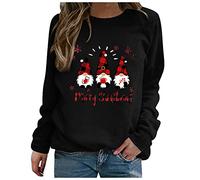 Daikascbny Maglia Donna Elegant Taglia Forti alla Moda Felpa Stampato Senza Cappuccio Pullover Tops da Natale Manica Lunga Grinch Natale Stampato per Il Tempo Libero Sportivo Maglione Natalizio Donna