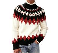 Daikascbny Maglia Donna Norvegese Invernale Pullover Morbido | Pullover confortevole dal design geometrico classico facile da abbinare a pantaloni invernali o gonne lunghe
