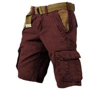 Daikascbny Pantaloncini da uomo estivi Bermuda pantaloni alla moda Bermuda Lavoro Pantaloncini Cotone con Tasche Tinta unita Traspirante Running Pantaloncini Casual Elastico in Vita per Uomo