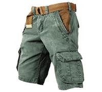 Daikascbny Pantaloncini da uomo estivi Bermuda pantaloni alla moda Bermuda Lavoro Pantaloncini Cotone con Tasche Tinta unita Traspirante Running Pantaloncini Casual Elastico in Vita per Uomo