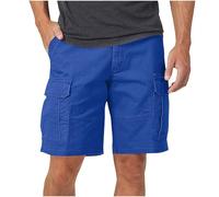 Daikascbny Pantaloncini da uomo estivi tinta unita Bermuda in vita elastica da spiaggia Shorts in cotone con tasche Bermuda, pantaloni a taglio ampio da lavoro, pantaloncini casual alla moda per uomo