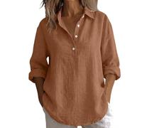 Daikascbny T-Shirt Donna Manica Lunga Scollo a V Tinta Unita | Maglietta da donna fluida e fresca che segue delicatamente le forme del corpo senza comprimere